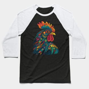 Pop Art Chicken Gifts Funny Chicken Baseball T-Shirt